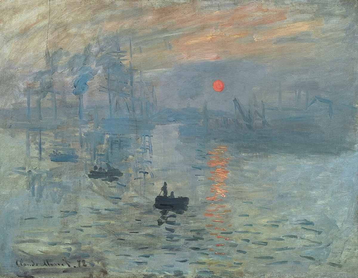 Bức tranh Ấn tượng, Mặt trời mọc (tên gốc:Impression, soleil levant). Vào 1872, khi lưu lại thành phố Le Havre, trong vài giờ, Claude Monet phác thảo