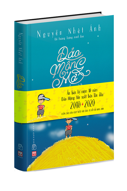 Bìa sách Đảo mộng mơ bản kỷ niệm 10 năm của Nguyễn Nhật Ánh. Ảnh: Đông A Books.