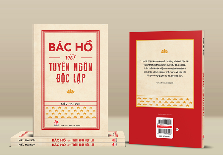 Bìa sách Bác Hồ viết Tuyên ngôn độc Lập. Ảnh: NXB Kim Đồng